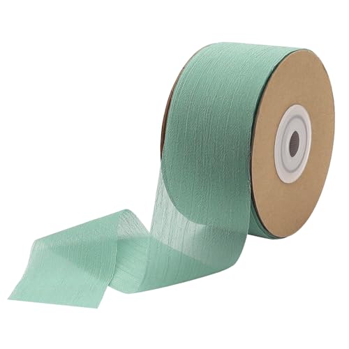 YDHfdc Geschenkband Grün 3,8cm x 23m Schleifenband Hochzeit Chiffon Band Dekoband Geschenkband Breit für Geschenkverpackung, Hochzeit Dekoration (Hellgrün) von YDHfdc
