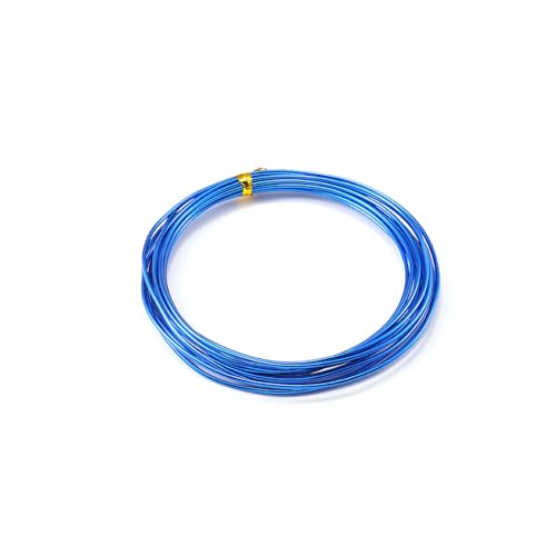 1mm Aluminium -handwerksdraht, 16,4 Fuß/5m Farbige Kunstdrahtrollen Für Schmuckherstellung, Diy -skulptur, Modellhandwerk, Perlen- Und Künstlerische Projekte (versch(Color:Royal Blue) von YDJIANCAI