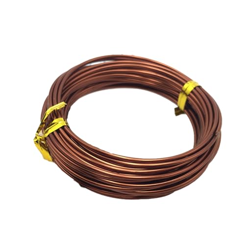 Buntfarbiger Aluminium Basteldraht - 7 Meter Lange - 1mm Dicke - Flexibel & Weich - Für Schmuckherstellung, Kunstblumen, Perlenarbeiten und DIY Projekte -1 Roll(Size:22.96 Feet/7M,Color:'Red'> rot) von YDJIANCAI