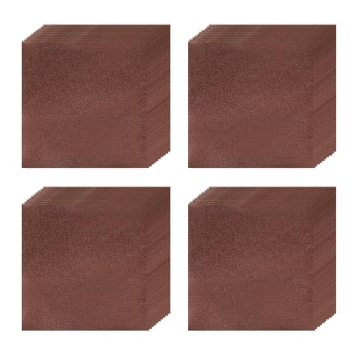 Geschenkfolie aus Alufolie für Pralinen - 100 Blätter 10x10 cm (Großes Format) - zur Individuellen Verpackung von Selbstgemachten Süßigkeiten, für Hochzeit, Geburts(Size:Smooth surface,Color:braun) von YDJIANCAI