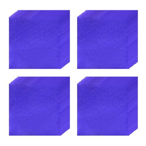 Geschenkfolie aus Alufolie für Pralinen - 100 Blätter 10x10 cm (Großes Format) - zur Individuellen Verpackung von Selbstgemachten Süßigkeiten, für Hochzeit, Geburtstag (Size:Smooth surface,Color:Blue) von YDJIANCAI