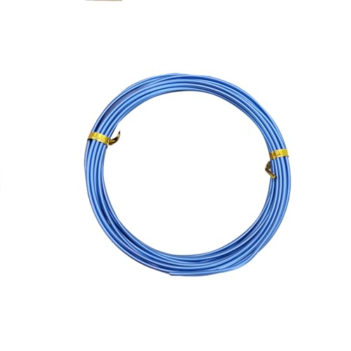 Mehrfarbiger Aluminiumdraht 1mm für Schmuckherstellung, 5M(16.4 FUSS) Basteldrahtrolle für Drahtwickeln, Perlenarbeiten, Skulptur, Modellbau, Floristik und DIY Bastelprojekte(Color:Blue) von YDJIANCAI