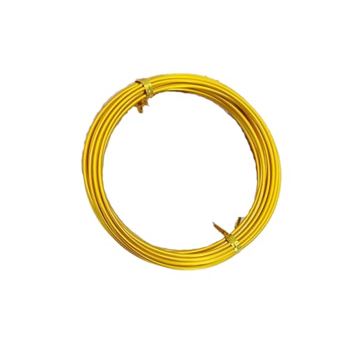 Mehrfarbiger Aluminiumdraht 1mm für Schmuckherstellung, 5M(16.4 FUSS) Basteldrahtrolle für Drahtwickeln, Perlenarbeiten, Skulptur, Modellbau, Floristik und DIY Bastelprojekte(Color:Gold) von YDJIANCAI