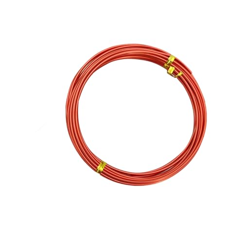 Mehrfarbiger Aluminiumdraht 1mm für Schmuckherstellung, 5M(16.4 FUSS) Basteldrahtrolle für Drahtwickeln, Perlenarbeiten, Skulptur, Modellbau, Floristik und DIY Bastelprojekte(Color:Red) von YDJIANCAI