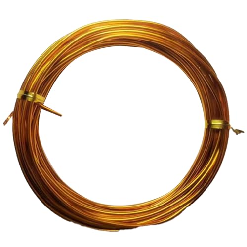 YDJIANCAI 1rolls 32,8ft/10 M Farbigem Eisendraht Für DIY-Handwerk Multifunktionsbildungsdraht Tragbare Schmuckversorgungen Flexible Weicheisen Für Kunst Und (Size:3.0mm,Color:Gold) von YDJIANCAI