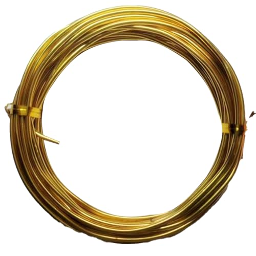 YDJIANCAI 1rolls 32,8ft/10 M Farbigem Eisendraht Für DIY-Handwerk Multifunktionsbildungsdraht Tragbare Schmuckversorgungen Flexible Weicheisen Für Kunst Und (Size:3.0mm,Color:Yellow) von YDJIANCAI