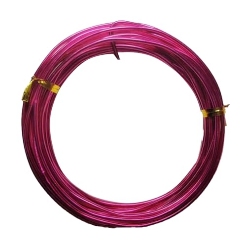 YDJIANCAI 1rolls 32,8ft/10 M Farbigem Eisendraht Für DIY-Handwerk Multifunktionsbildungsdraht Tragbare Schmuckversorgungen Flexible Weicheisen Für Kunst Und Design(Size:3.0mm,Color:Rose Red) von YDJIANCAI