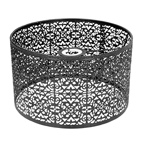 Metalllampenschattenhoch -Out -Lampenschirm E27 E14 Gute Wärme Dissipation Exquisite Abdeckung Universeller Verwendung (Schwarz) von YDRCESMI