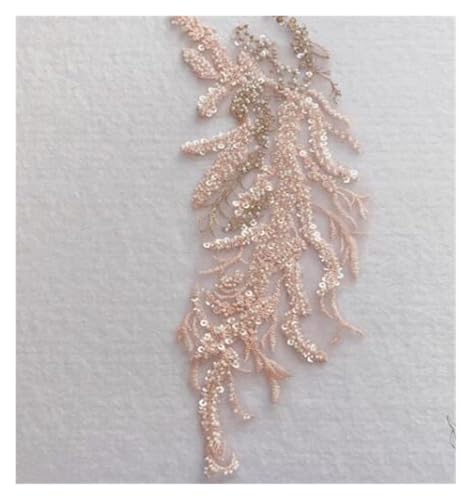 YDYAENIO 1Pcs Colorful Sequins Beads Lace Evening Dress Chest Applique Decoration Dance Clothing Headwear Accessories 35X10cm für Hochzeitskleid Kostüme(Color5) von YDYAENIO