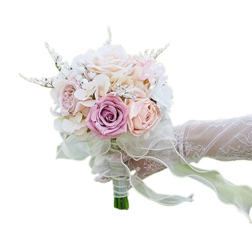 YDYAENIO 1Pcs Hochzeit Braut Bouquet Künstliche Dekorative Werfen Bouquet for Hochzeit für Haus Hochzeit(Color2) von YDYAENIO