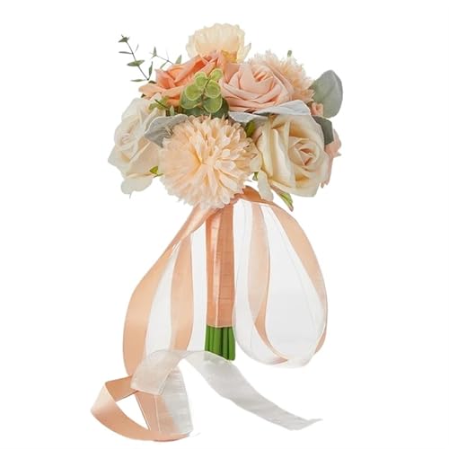 YDYAENIO 1Pcs Hochzeit Braut Bouquet Künstliche Dekorative Werfen Bouquet for Hochzeit für Haus Hochzeit(Color3) von YDYAENIO
