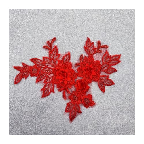 YDYAENIO 1pair Embroidered Lace On Flower Wedding Dress Accessories Lace Stickers Bridal Dress Decoration für Hochzeitskleid Kostüme(Color 16) von YDYAENIO