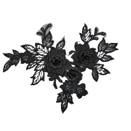 YDYAENIO 1pair Embroidered Lace On Flower Wedding Dress Accessories Lace Stickers Bridal Dress Decoration für Hochzeitskleid Kostüme(Color 4) von YDYAENIO