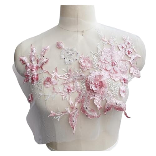 YDYAENIO 2 Piece Flower Embroidery Sew On Patches DIY Clothes Sewing Floral Repair for Clothing Accessories für Hochzeitskleid Kostüme(Style 12) von YDYAENIO