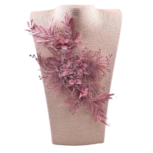 YDYAENIO 2 Piece Flower Embroidery Sew On Patches DIY Clothes Sewing Floral Repair for Clothing Accessories für Hochzeitskleid Kostüme(Style 35) von YDYAENIO