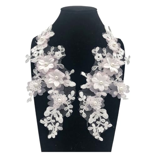 YDYAENIO 2 Piece Flower Embroidery Sew On Patches DIY Clothes Sewing Floral Repair for Clothing Accessories für Hochzeitskleid Kostüme(Style 7) von YDYAENIO