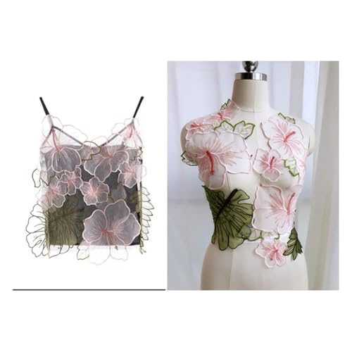 YDYAENIO 2 Piece Flower Embroidery Sew On Patches DIY Clothes Sewing Floral Repair for Clothing Accessories für Hochzeitskleid Kostüme(Style 9) von YDYAENIO