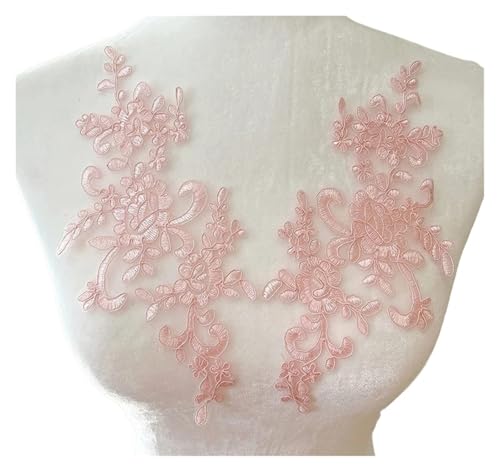 YDYAENIO 2 Piece Flower Embroidery Sew On Patches DIY Clothes Sewing Floral Repair for Clothing Accessories für Hochzeitskleid Kostüme(Style1) von YDYAENIO
