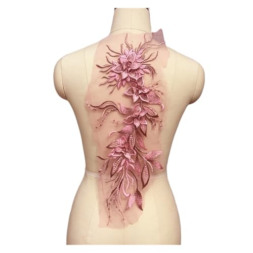 YDYAENIO 2 Piece Flower Embroidery Sew On Patches DIY Clothes Sewing Floral Repair for Clothing Accessories für Hochzeitskleid Kostüme(Style2) von YDYAENIO