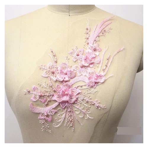 YDYAENIO 2 Piece Flower Embroidery Sew On Patches DIY Clothes Sewing Floral Repair for Clothing Accessories für Hochzeitskleid Kostüme(Style31) von YDYAENIO