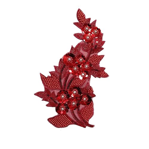 YDYAENIO 2PCS Sequin Embroidered Lace Bead Patch DIY Sewing Cloth Applique Collar Patches Dress Accessories für Hochzeitskleid Kostüme(Color8) von YDYAENIO