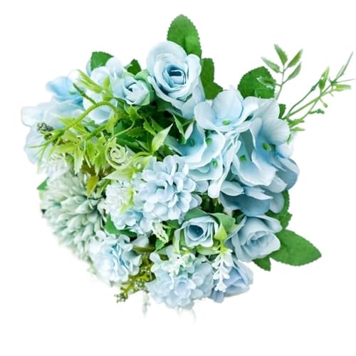 YDYAENIO 31cm Simulierte Rose Hochzeit Handheld Blume Künstliche Rose Pfingstrose Bouquet Künstliche Blumen for Home Party Dekoration für Haus Hochzeit(Color11,3pcs) von YDYAENIO