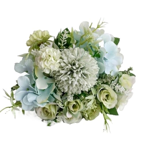 YDYAENIO 31cm Simulierte Rose Hochzeit Handheld Blume Künstliche Rose Pfingstrose Bouquet Künstliche Blumen for Home Party Dekoration für Haus Hochzeit(Color12,2pcs) von YDYAENIO