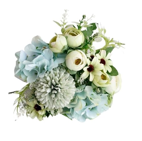 YDYAENIO 31cm Simulierte Rose Hochzeit Handheld Blume Künstliche Rose Pfingstrose Bouquet Künstliche Blumen for Home Party Dekoration für Haus Hochzeit(Color2,1pcs) von YDYAENIO