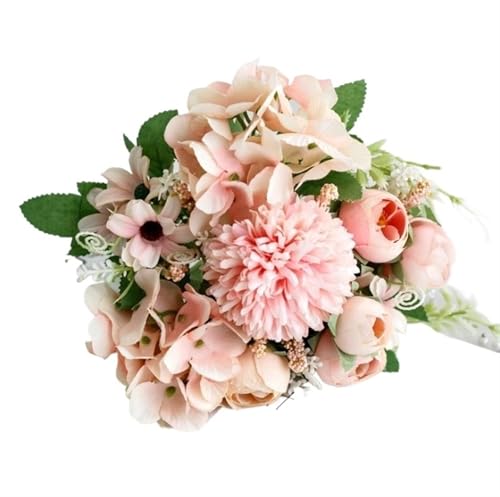 YDYAENIO 31cm Simulierte Rose Hochzeit Handheld Blume Künstliche Rose Pfingstrose Bouquet Künstliche Blumen for Home Party Dekoration für Haus Hochzeit(Color3,1pcs) von YDYAENIO