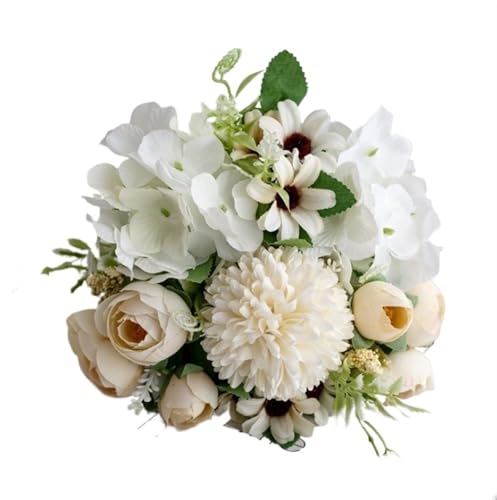YDYAENIO 31cm Simulierte Rose Hochzeit Handheld Blume Künstliche Rose Pfingstrose Bouquet Künstliche Blumen for Home Party Dekoration für Haus Hochzeit(Color4,3pcs) von YDYAENIO