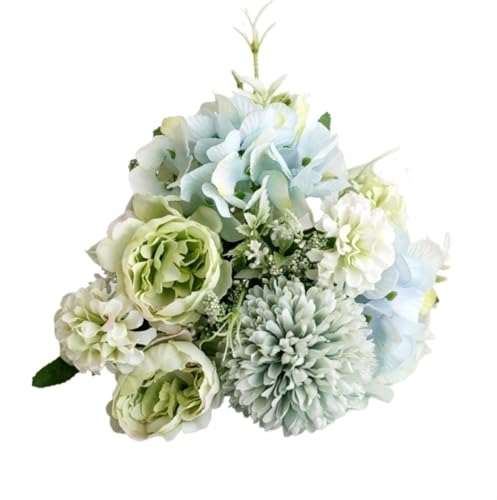 YDYAENIO 31cm Simulierte Rose Hochzeit Handheld Blume Künstliche Rose Pfingstrose Bouquet Künstliche Blumen for Home Party Dekoration für Haus Hochzeit(Color6,2pcs) von YDYAENIO
