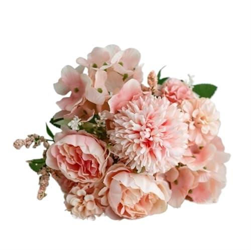 YDYAENIO 31cm Simulierte Rose Hochzeit Handheld Blume Künstliche Rose Pfingstrose Bouquet Künstliche Blumen for Home Party Dekoration für Haus Hochzeit(Color7,2pcs) von YDYAENIO