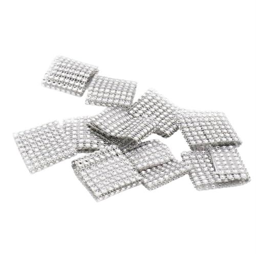YDYAENIO 50 Stück 30 cm quadratische Tischservietten aus Satinstoff, Servietten-Einstecktuch for Hochzeit, Geburtstag, Home-Party, Hotel, Gold/Weiß für Hotel, Mittagessen(Sliver) von YDYAENIO