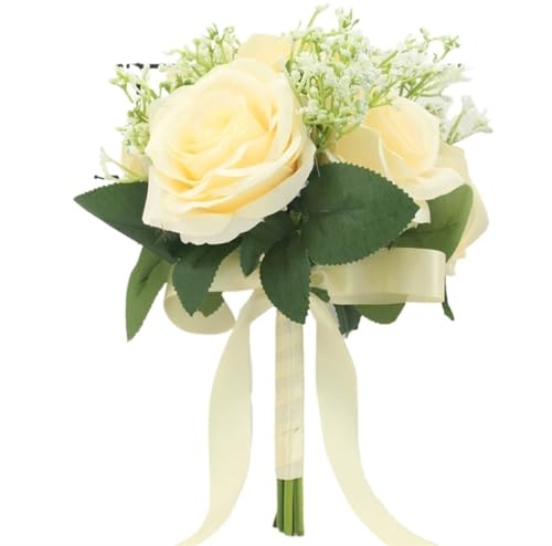 YDYAENIO Braut Rose Bouquet Hochzeit Liefert Brautjungfer Rose Bouquet Blume Anordnung DIY Home Party Prom Dekoration für Haus Hochzeit(Color1) von YDYAENIO