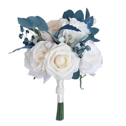 YDYAENIO Brautsträuße for Brautjungfern, 17,8 cm, künstliche Rosen, for Werfen, for die Dekoration der Hochzeitszeremonie im Herbst für Haus Hochzeit(Color4) von YDYAENIO