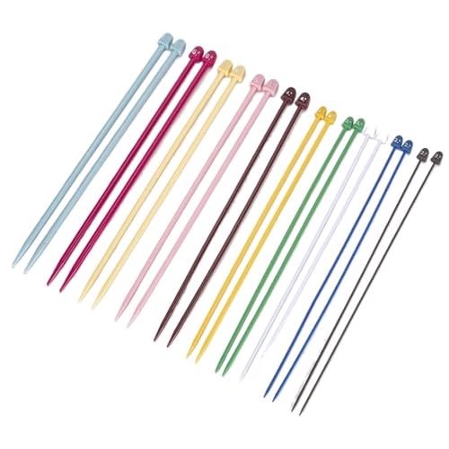 YDYAENIO Einspitziges Handstricknadel-Set for DIY-Längen-Kunststoff-Webnadel-Werkzeuge für Anfänger Stricker(25cm) von YDYAENIO
