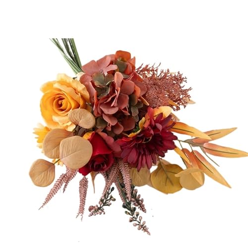 YDYAENIO Herbst Farbe Bouquet Simulation Blume Grüne Pflanze Hochzeit Hause Dekoration Gefälschte Blume Löwenzahn Bouquet für Haus Hochzeit(Color1) von YDYAENIO