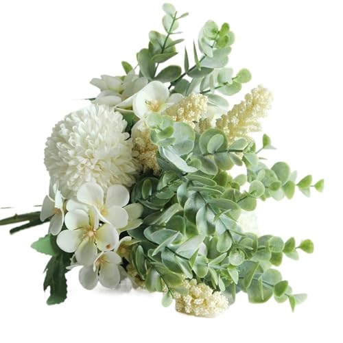 YDYAENIO Hochzeitsblumenstrauß, künstliche Seidenrose, Ballblume, Heimdekoration, Brautstrauß für Haus Hochzeit(Type12) von YDYAENIO