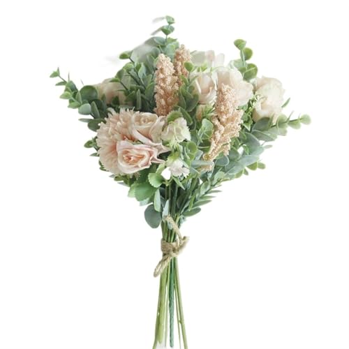 YDYAENIO Hochzeitsblumenstrauß, künstliche Seidenrose, Ballblume, Heimdekoration, Brautstrauß für Haus Hochzeit(Type8) von YDYAENIO