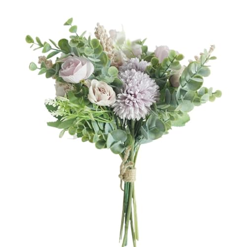 YDYAENIO Hochzeitsblumenstrauß, künstliche Seidenrose, Ballblume, Heimdekoration, Brautstrauß für Haus Hochzeit(Type9) von YDYAENIO