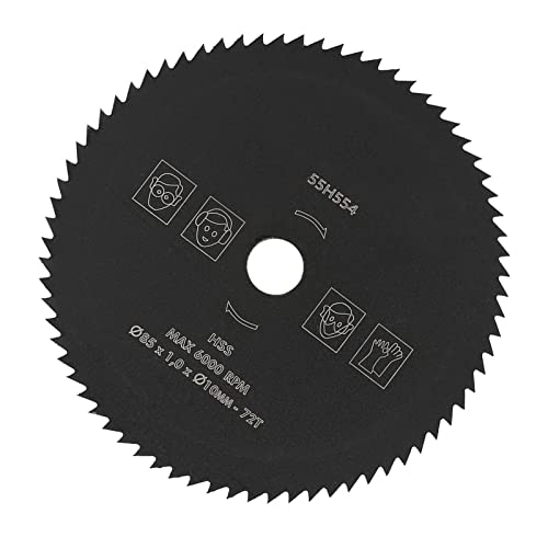 85 Mm 72T HSS Kreisförmige Sägeblattscheibenscheibenkrad mit Scharfen Zähnen für Holzmetall -PVC -Rohrleitstoff -Kunststoff -Aluminium von YDuupxe