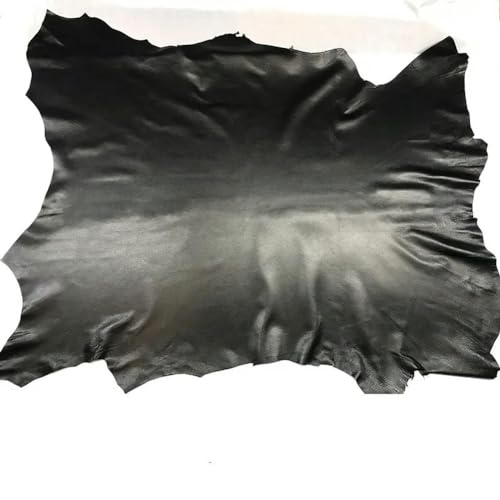 Schwarze Farbe Weiches Echtes Leder Stoff Blatt Echte Ziege Haut Stück Nähen Leder Material 60x70cm Stärke 0.6mm von YEAG