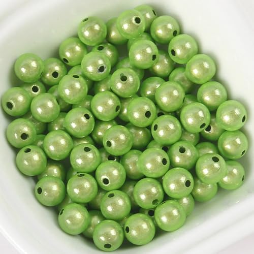 25/35/55/90/180 Stück 8–16 mm Reflektierende Perlen, Acrylperlen Beads, 3D-Illusion Wunderperlen, Stickerei, Acrylperlen für die Schmuckherstellung, Hübsch unter Licht von YEAHLEE