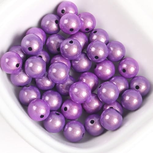 35 Stück 14mm Reflektierende Perlen, Acrylperlen Beads, 3D-Illusion Wunderperlen, Stickerei, Acrylperlen für die Schmuckherstellung, Hübsch unter Licht von YEAHLEE