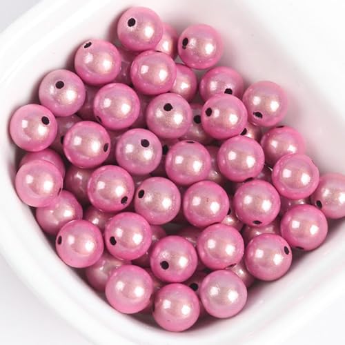 55 Stück 12mm Reflektierende Perlen, Acrylperlen Beads, 3D-Illusion Wunderperlen, Stickerei, Acrylperlen für die Schmuckherstellung, Hübsch unter Licht von YEAHLEE