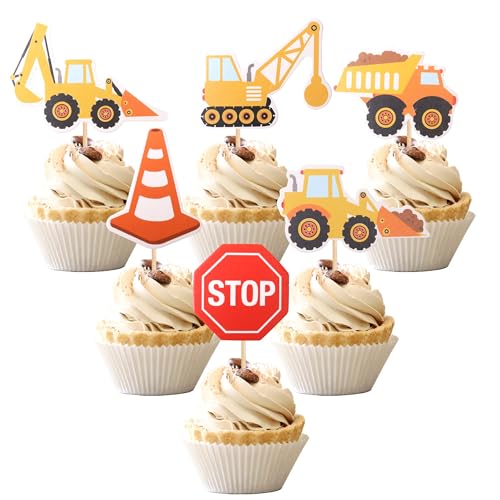 24 PCS Baustellen Kuchen Deko, Bagger Muffin Dekoration, Cupcake Topper, Baustellen Deko Kindergeburtstag, Cupcake Topper Bauen, für Kinder Jungen Kinder Geburtstagsfeier Party Kuchen Dekoen 24 PCS Baustellen Kuchen Deko, Bagger Muffin Dekoration, Cupcake Topper, Baustellen Deko Kindergeburtstag, Cupcake Topper Bauen, für Kinder Jungen Kinder Geburtstagsfeier Party Kuchen Dekoen von YEAMLTE