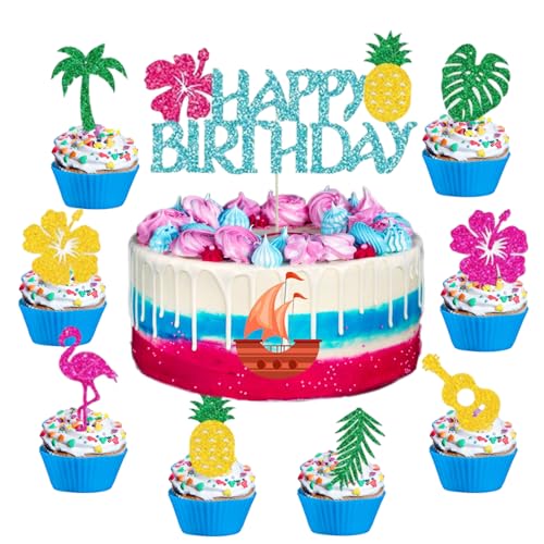 Flamingo Tortendeko, 10 PCS Hawaii Cake Topper, Flamingo Cupcake Topper, Tortendeko Hawaii, Sommer Cupcake Deko Tortendekos, Kuchendekoration für Sommerpartys, Tropisches Thema, Poolpartys Flamingo Tortendeko, 10 PCS Hawaii Cake Topper, Flamingo Cupcake Topper, Tortendeko Hawaii, Sommer Cupcake Deko Tortendekos, Kuchendekoration für Sommerpartys, Tropisches Thema, Poolpartys von YEAMLTE