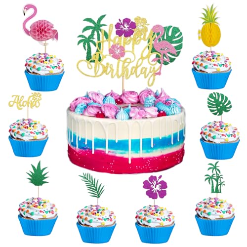 Flamingo Tortendeko, 25 PCS Hawaii Cake Topper, Flamingo Cupcake Topper, Tortendeko Hawaii, Sommer Cupcake Deko Tortendekos, Kuchendekoration für Sommerpartys, Tropisches Thema, Poolpartys Flamingo Tortendeko, 25 PCS Hawaii Cake Topper, Flamingo Cupcake Topper, Tortendeko Hawaii, Sommer Cupcake Deko Tortendekos, Kuchendekoration für Sommerpartys, Tropisches Thema, Poolpartys von YEAMLTE