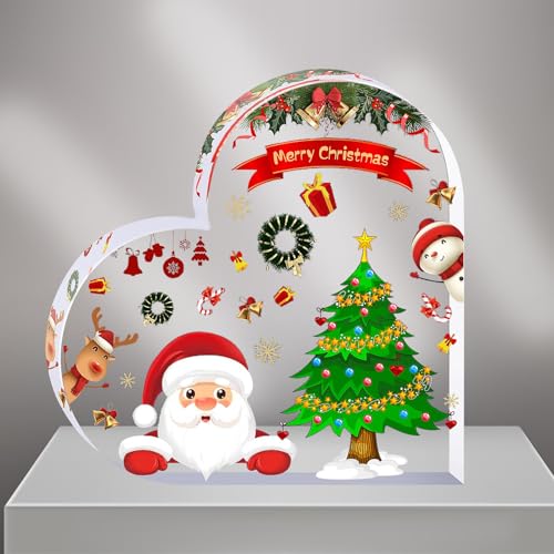 Herzförmiges Acryl-Plakette Dekoration, Weihnachtsdekoration, Geschenkornamente, für Schreibtische und Bürotischdekorationen, für Damen/Mädchen Herzförmiges Acryl-Plakette Dekoration, Weihnachtsdekoration, Geschenkornamente, für Schreibtische und Bürotischdekorationen, für Damen/Mädchen von YEAMLTE