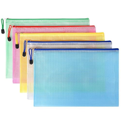 A4 Kunststoffhüllen, Dokumentenmappe, Dokumentenmappe, Dokumentenmappe, Dokumentenmappe, Dokumentenmappe, Dokumentenmappe, Dokumententasche mit Reißverschluss, für Büro, Zuhause, Schule, Zubehör, 5 A4 Kunststoffhüllen, Dokumentenmappe, Dokumentenmappe, Dokumentenmappe, Dokumentenmappe, Dokumentenmappe, Dokumentenmappe, Dokumententasche mit Reißverschluss, für Büro, Zuhause, Schule, Zubehör, 5 von YEDJFFIYO